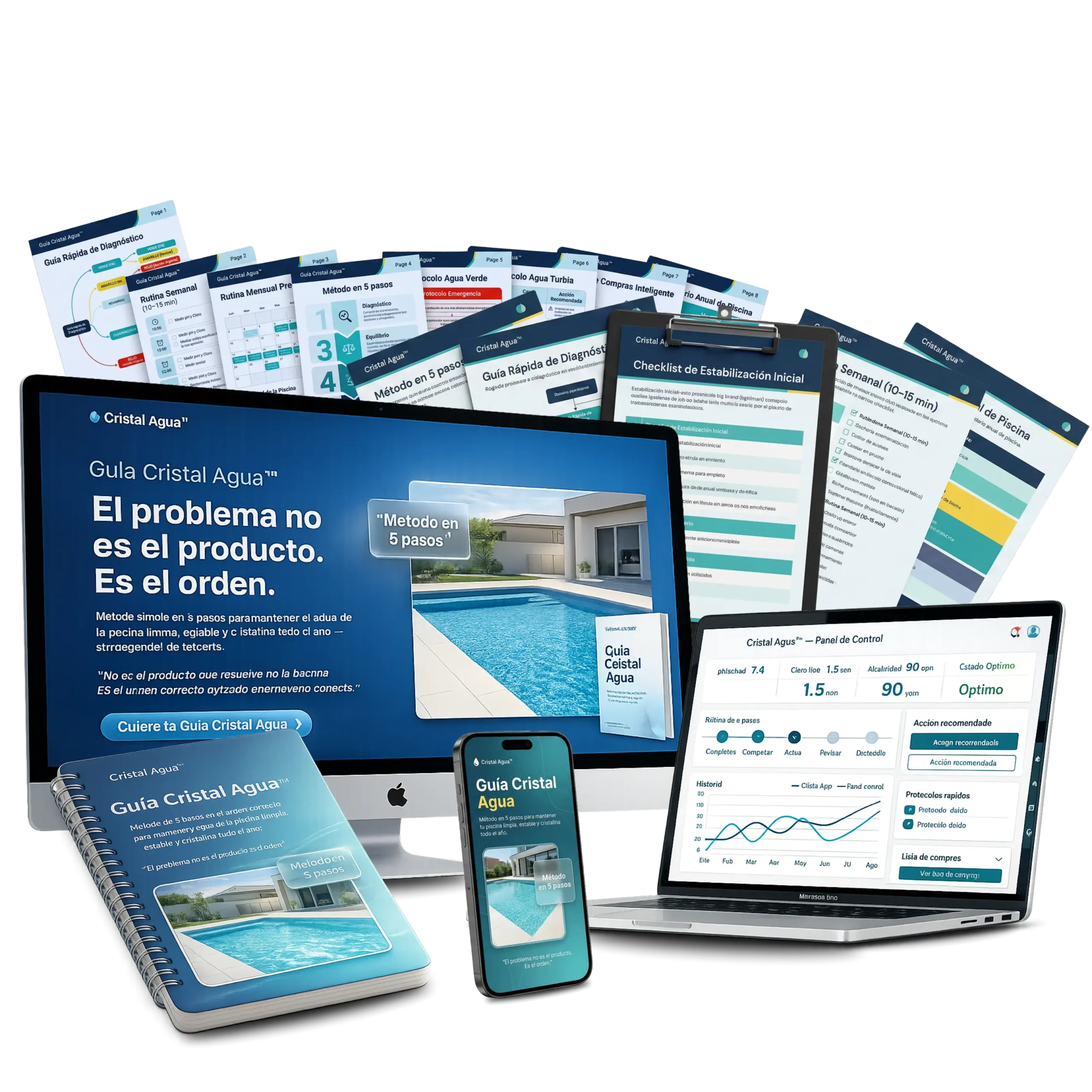 Guía Cristal Agua — manual de 5 pasos para agua limpia y estable